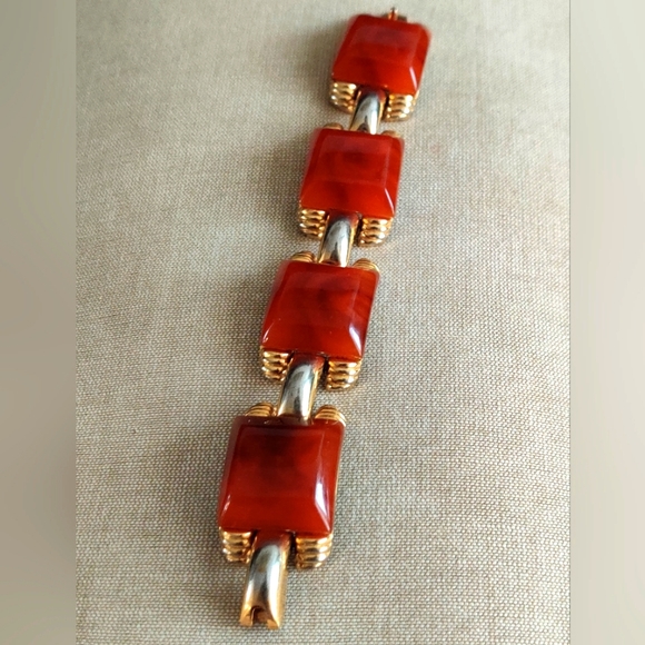 French Art Deco Albert Flamand Bakelite Bracelet - Picture 2 of 14